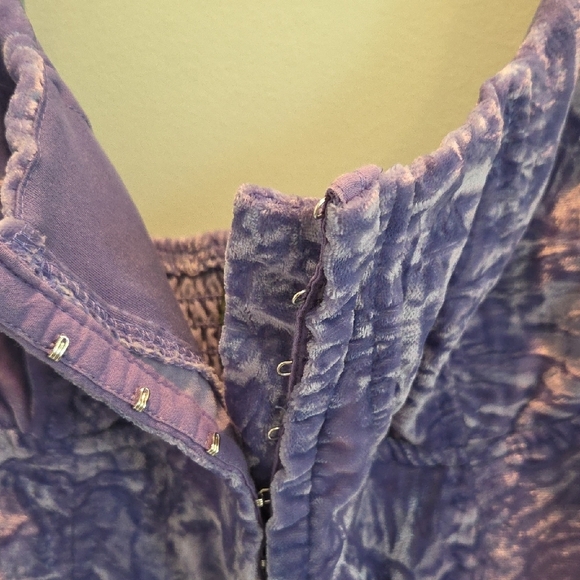 Wild Fable Purple Crushed Velvet Crop Tank Top Size M Y2K Grunge - Picture 3 of 9